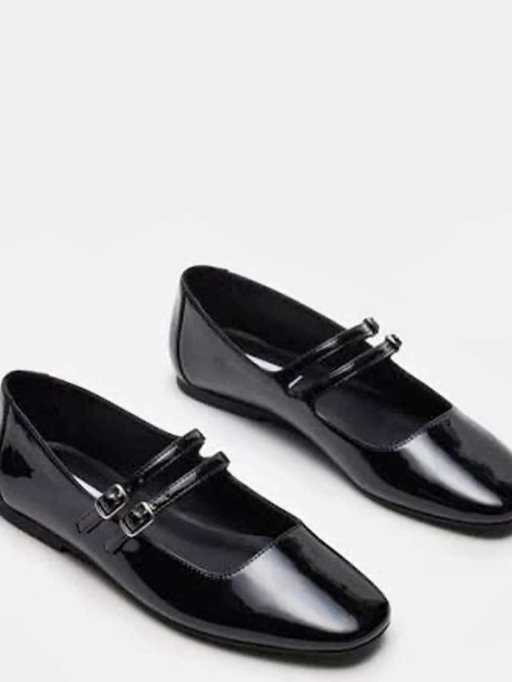 NWOB Steve Madden Alisah Patent Mary Jane Flats Black US 8.5